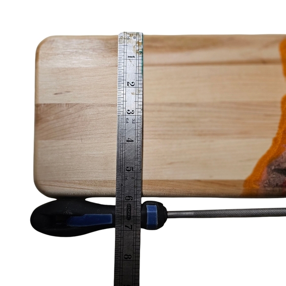 Canadian Maple Charcuterie Board With Colourful Resin Accent Artisian Made - Picture 5 of 5